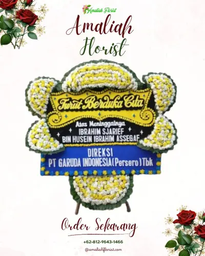 Papan Bunga Duka di Air Mawar