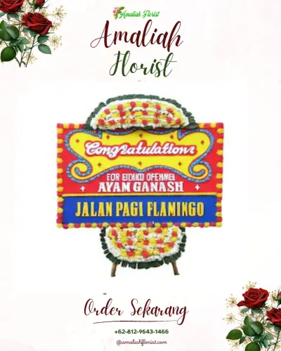 Bunga Papan Congratulation di Air Mawar